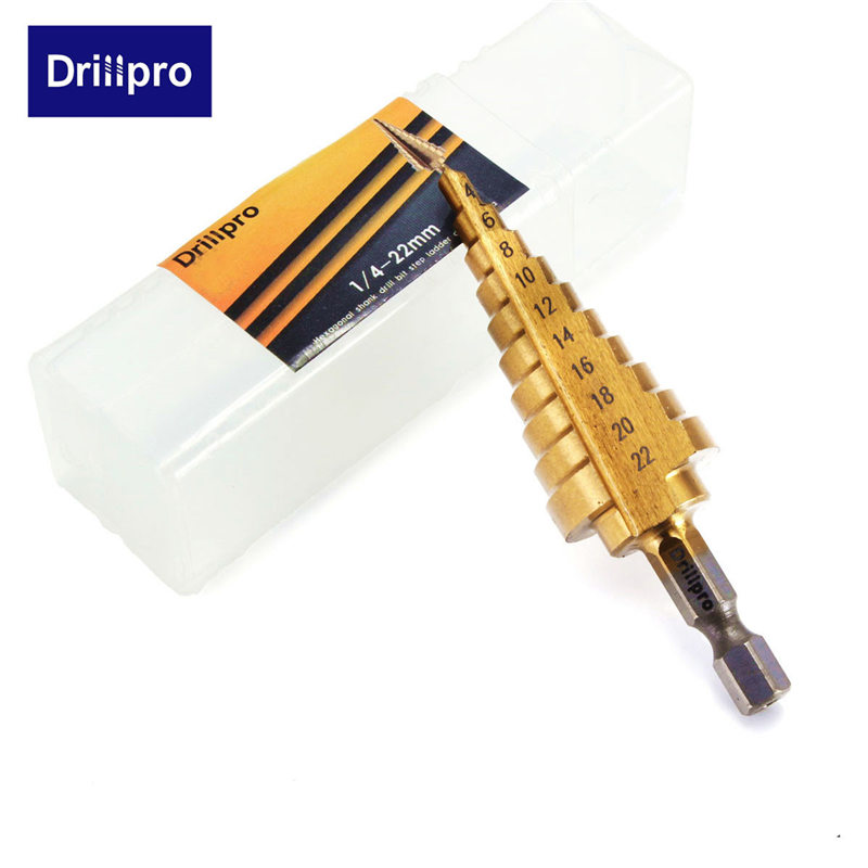 Drillpro 1 pc  ƼŸ   帱 Ʈ Ȧ Ŀ 4-22mm hss 4241 Ǳ 帱  